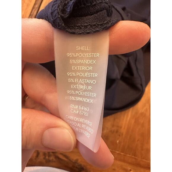 Karl Lagerfeld Paris Shift Dress Size 14 Pearl Scalloped Neck Size 14 Navy Blue - Picture 11 of 11